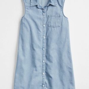 GAP Button Down Sleeveless Shirt - Denim/Chambray